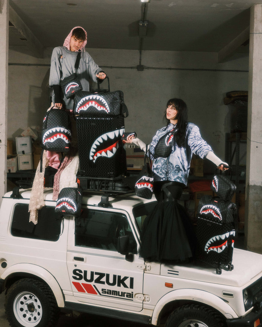 SHARKS IN PARIS HYPER PUFF MINI DUFFLE