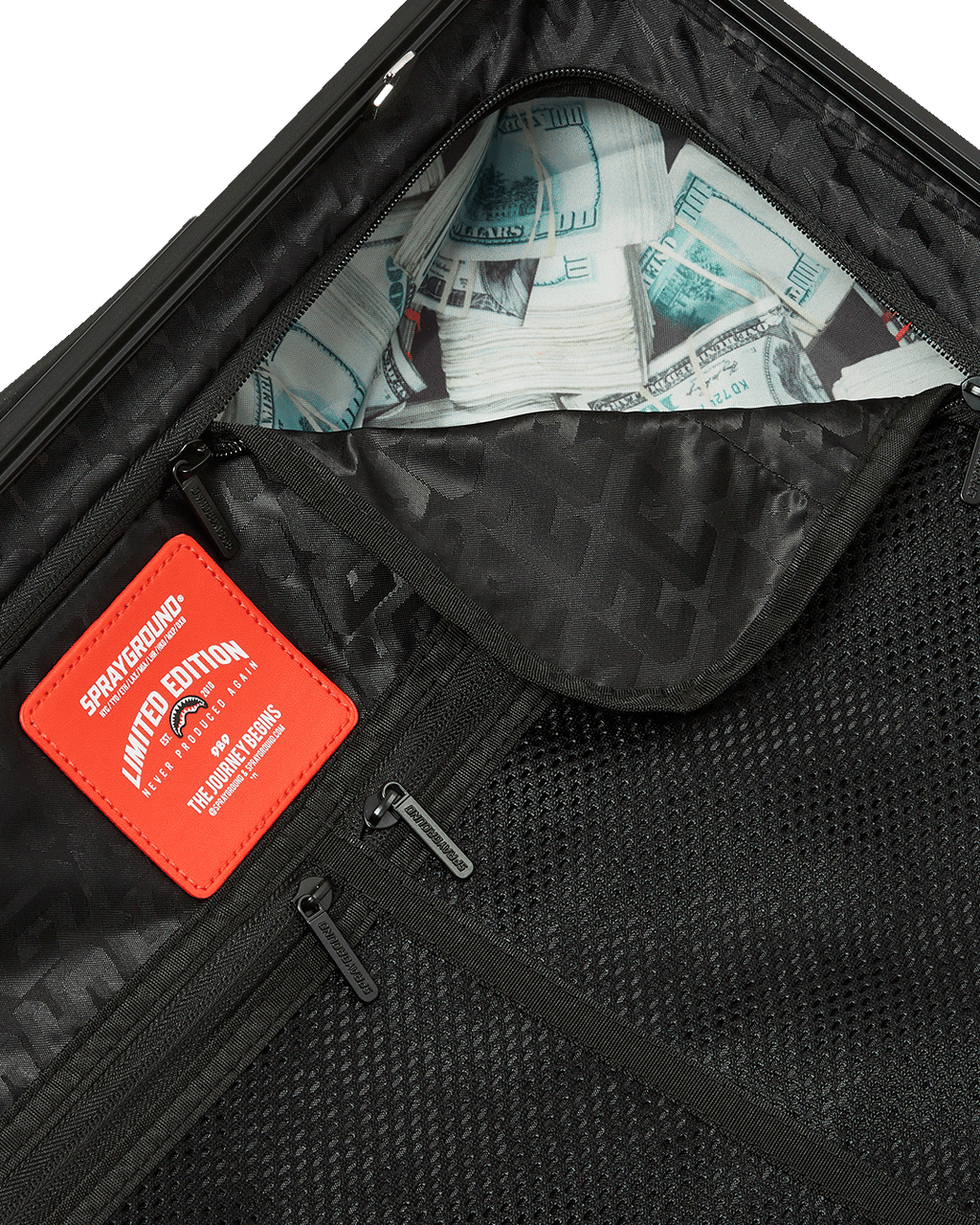 SHARKS IN PARIS BLUR EFFECT CARRY-ON LUGGAGE